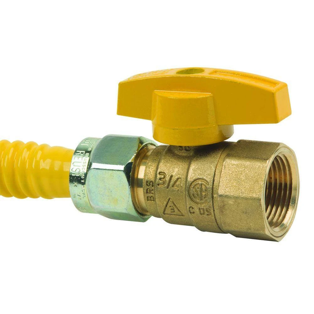 ProCoat 1/2 In. MIP X 3/4 In. FIP Ball Valve X 24 In. Stainless Steel Gas Connector 5/8 In. O.D. (150,000 BTU) 3 ProCoat 1/2 In. MIP X 3/4 In. FIP Ball Valve X 24 In. Stainless Steel Gas Connector 5/8 In. O.D. (150,000 BTU) - Image 3