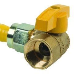 ProCoat 1/2 In. MIP X 3/4 In. FIP Angle Ball Valve X 60 In. Stainless Steel Gas Connector 5/8 In. O.D. (93,200 BTU) -Fire Place Store brasscraft gas fittings connectors cssc4p 60 4f 1000