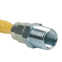 ProCoat 1/2 In. MIP X 1/2 In. MIP X 12 In. Stainless Steel Gas Connector 3/8 In. O.D. (48,000 BTU) -Fire Place Store brasscraft gas fittings connectors cssl44 12 c3 1000