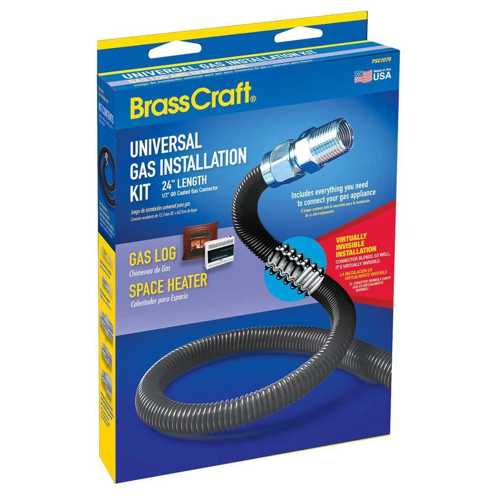 Black ProCoat Gas Installation Kit For Gas Log Fireplaces And Space Heaters (85,000 BTU) 2 Black ProCoat Gas Installation Kit For Gas Log Fireplaces And Space Heaters (85,000 BTU) - Image 2