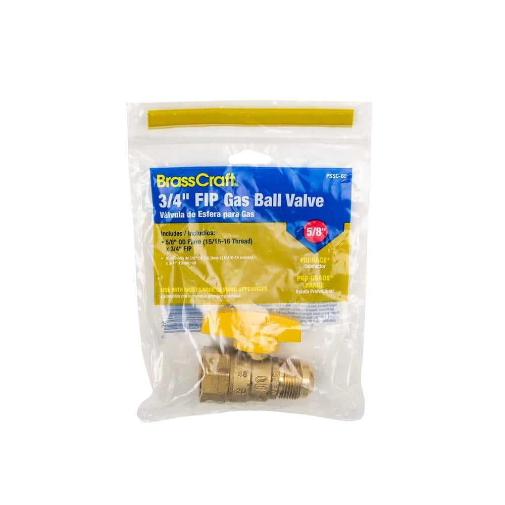 5/8 In. OD Flare (15/16-16 Thread) X 3/4 In. FIP Gas Ball Valve 2 5/8 In. OD Flare (15/16-16 Thread) X 3/4 In. FIP Gas Ball Valve - Image 2