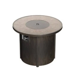 HeatPro 32 In. Round Propane Gas Fire Pit Table 30,000 BTU -Fire Place Store bronze westin outdoor gas fire pits oh3003 1f 1000