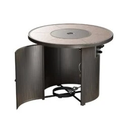 HeatPro 32 In. Round Propane Gas Fire Pit Table 30,000 BTU -Fire Place Store bronze westin outdoor gas fire pits oh3003 44 1000