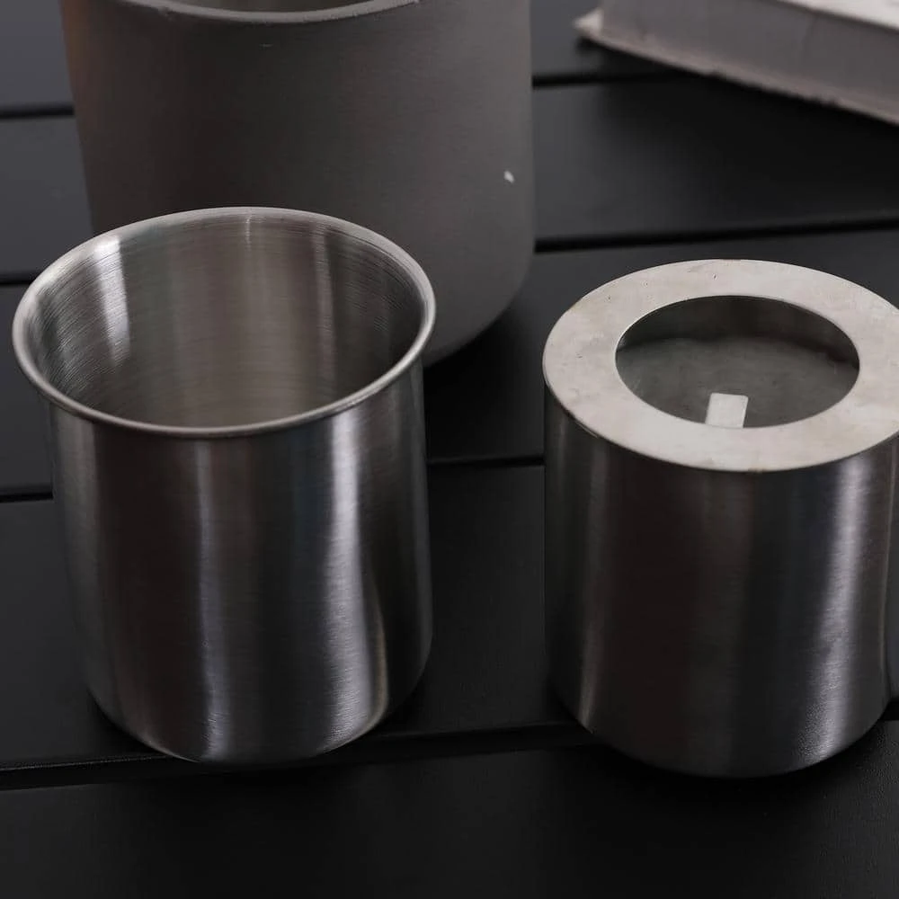 4.53 In. X 7.32 In. TerraFab Material Ethanol Round Brown Tabletop Fire Pit 4 4.53 In. X 7.32 In. TerraFab Material Ethanol Round Brown Tabletop Fire Pit - Image 4