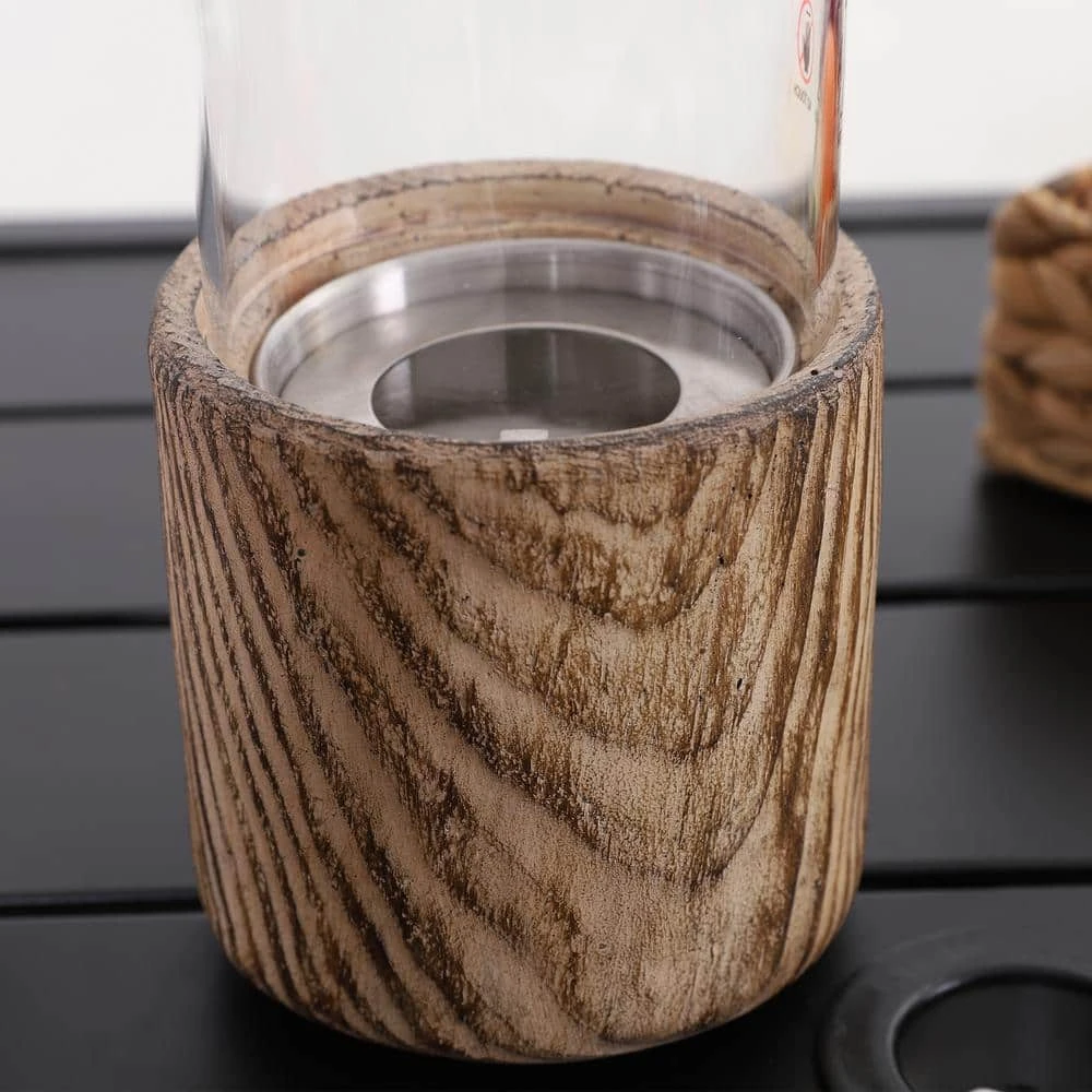 4.53 In. X 7.32 In. TerraFab Material Ethanol Round Brown Tabletop Fire Pit 3 4.53 In. X 7.32 In. TerraFab Material Ethanol Round Brown Tabletop Fire Pit - Image 3