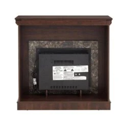 41.34 In. Freestanding Wooden Electric Fireplace With Mantel Adjustable Flame And Remote Control In Brown -Fire Place Store brown kadehome freestanding electric fireplaces kh yf 00030 c3 1000