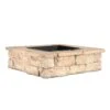 28 In. X 14 In. Steel Wood Fossill Brown Square Fire Pit Kit