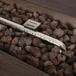 48 In. W X 24 In. D X 24 In. H Rectangle Metal Propane Burning Outdoor Fire Pit In Brown -Fire Place Store brown staykiwi gas fire pits skbcfp22bro 1f 1000