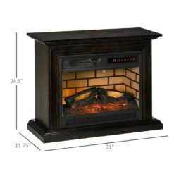 31 In. Freestanding Electric Fireplace In Brown With Dimmable Flame Effect And Mantel, Space Heater With Remote Control 13 31 In. Freestanding Electric Fireplace In Brown With Dimmable Flame Effect And Mantel, Space Heater With Remote Control -Fire Place Store brown toolcat freestanding electric fireplaces pgk1 20 fp 1d 1000