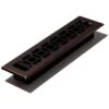 2 In. X 12 In. New Gothic Floor Register, Plated Rubbed Bronze