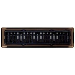 2 In. X 12 In. New Gothic Floor Register, Plated Rubbed Bronze -Fire Place Store browns tans decor grates registers grilles ngh212 rb 66 1000