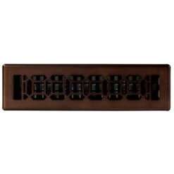 2 In. X 12 In. New Gothic Floor Register, Plated Rubbed Bronze -Fire Place Store browns tans decor grates registers grilles ngh212 rb a0 1000