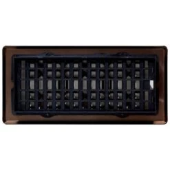 4 In. X 10 In. New Gothic Floor Register, Plated Rubbed Bronze 10 4 In. X 10 In. New Gothic Floor Register, Plated Rubbed Bronze -Fire Place Store browns tans decor grates registers grilles ngh410 rb 66 1000