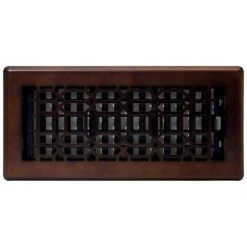 4 In. X 10 In. New Gothic Floor Register, Plated Rubbed Bronze 9 4 In. X 10 In. New Gothic Floor Register, Plated Rubbed Bronze -Fire Place Store browns tans decor grates registers grilles ngh410 rb a0 1000