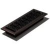 4 In. X 12 In. New Gothic Floor Register, Plated Rubbed Bronze