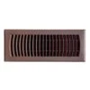 4 In. X 12 In. Plastic Floor Register In Mahogany Grain