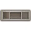 4 In. X 14 In. 3-Way Steel Floor Register In Brown