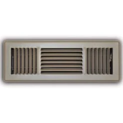 4 In. X 14 In. 3-Way Steel Floor Register In Brown