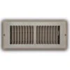 4 In. X 10 In. 2-Way Steel Mobile Home Floor Register In Brown
