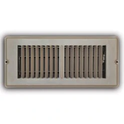 4 In. X 10 In. 2-Way Steel Mobile Home Floor Register In Brown