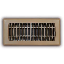 4 In. X 10 In. 1-Way Plastic Floor Register In Brown