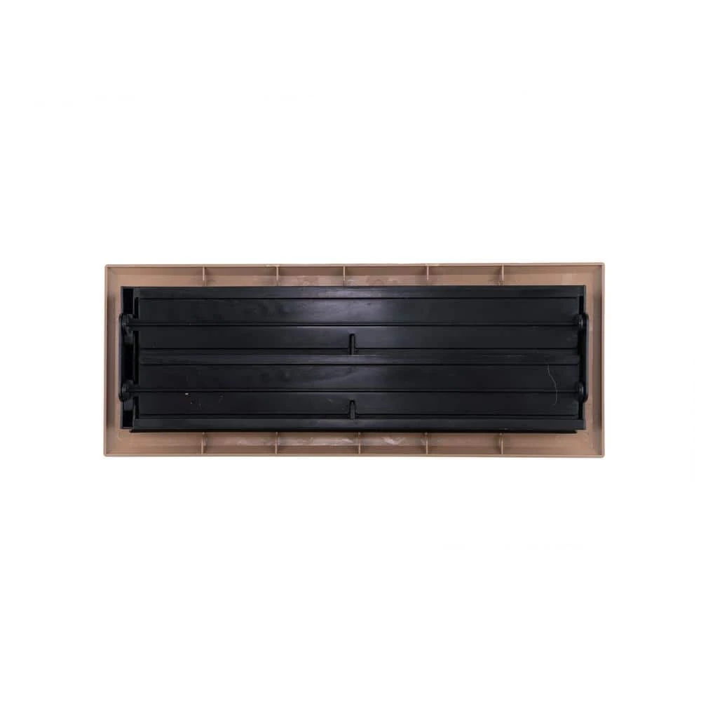 4 In. X 12 In. 1-Way Plastic Floor Register In Brown 4 4 In. X 12 In. 1-Way Plastic Floor Register In Brown - Image 4