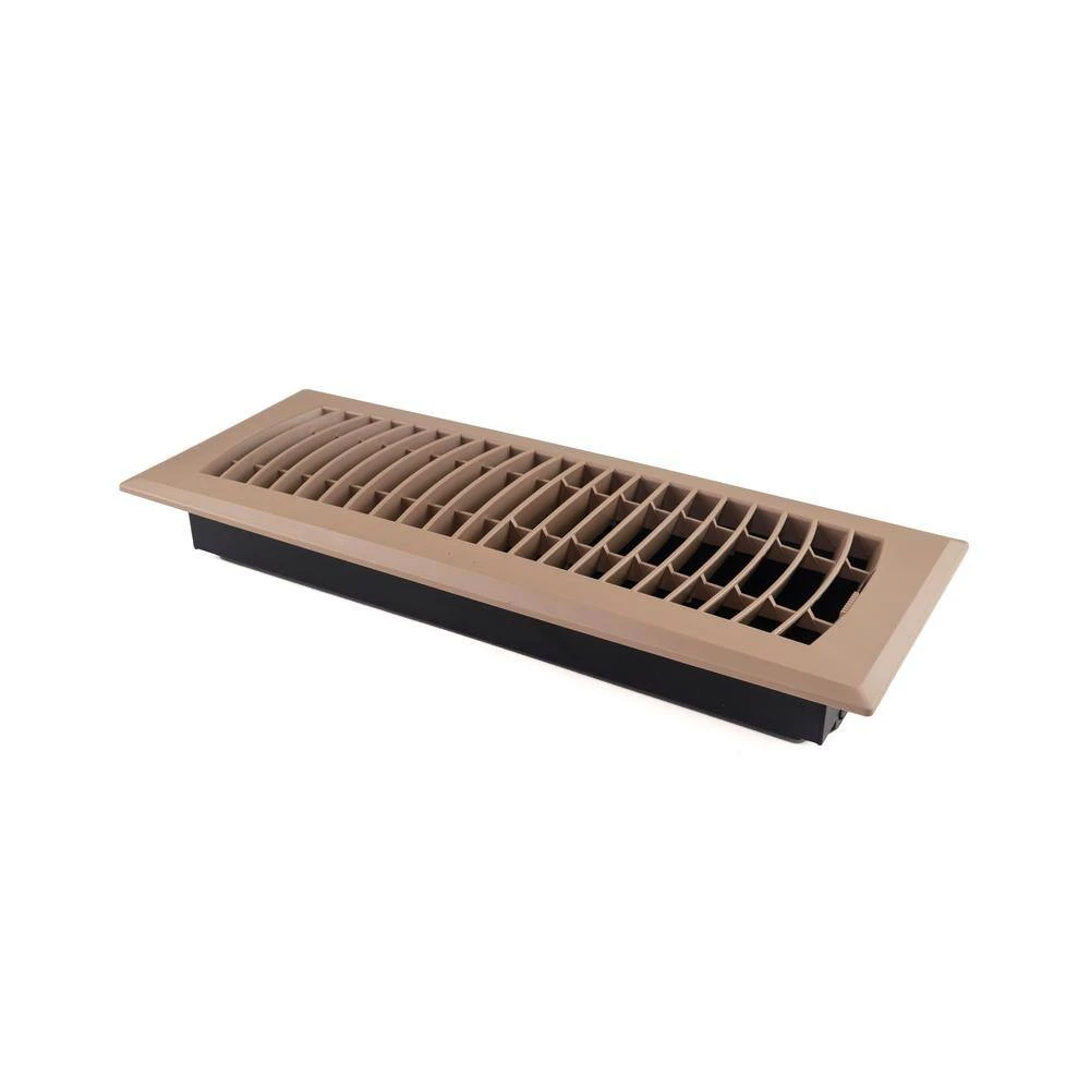 4 In. X 12 In. 1-Way Plastic Floor Register In Brown 3 4 In. X 12 In. 1-Way Plastic Floor Register In Brown - Image 3