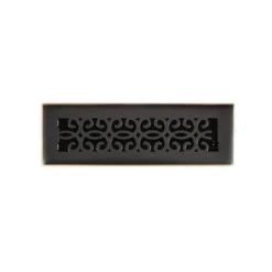 Classic Scroll 2 In. X 10 In. Steel Floor Register In Oil Rubbed Bronze