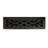 Elegant Scroll 2 In. X 12 In. Steel Floor Register In Oil Rubbed Bronze