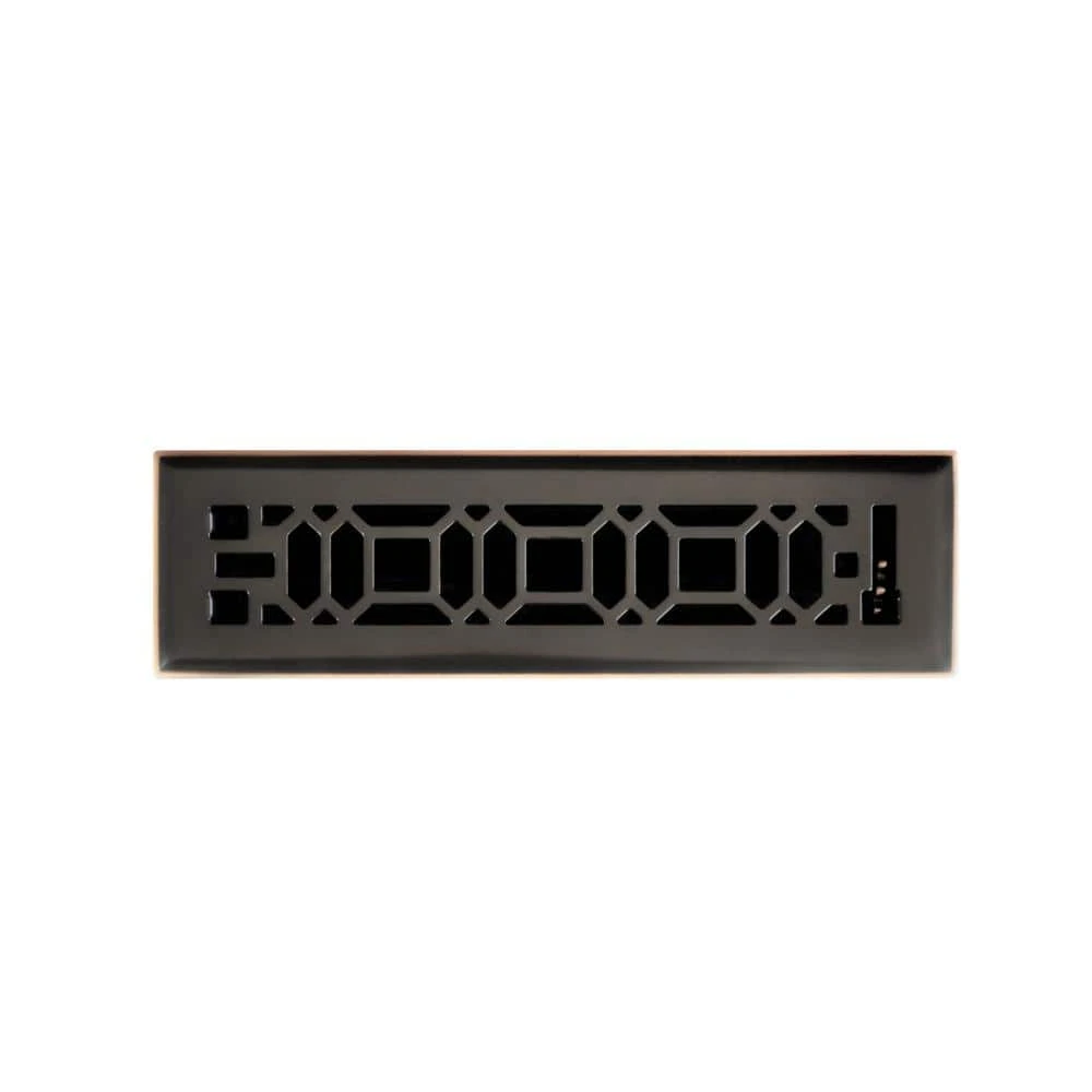 Oriental 2 In. X 12 In. Steel Floor Register In Oil Rubbed Bronze 1 Oriental 2 In. X 12 In. Steel Floor Register In Oil Rubbed Bronze
