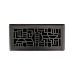 4 In. X 10 In. Cosmopolitan Floor Register In Oil Rubbed Bronze