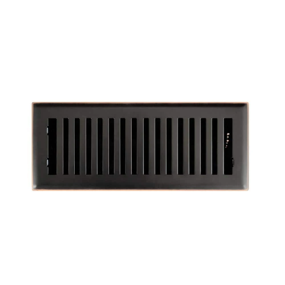 4 In. X 12 In. New York Modern Floor Register In Oil Rubbed Bronze 1 4 In. X 12 In. New York Modern Floor Register In Oil Rubbed Bronze