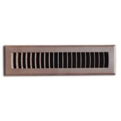 Faux Wood 2 In. X 12 In. Plastic Floor Register In Mahogany Grain