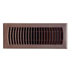 Faux Wood 4 In. X 12 In. Plastic Floor Register In Mahogany Grain