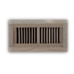 4 In. X 10 In. Oak Wood Flush Mount Grille In Unfinished Oak