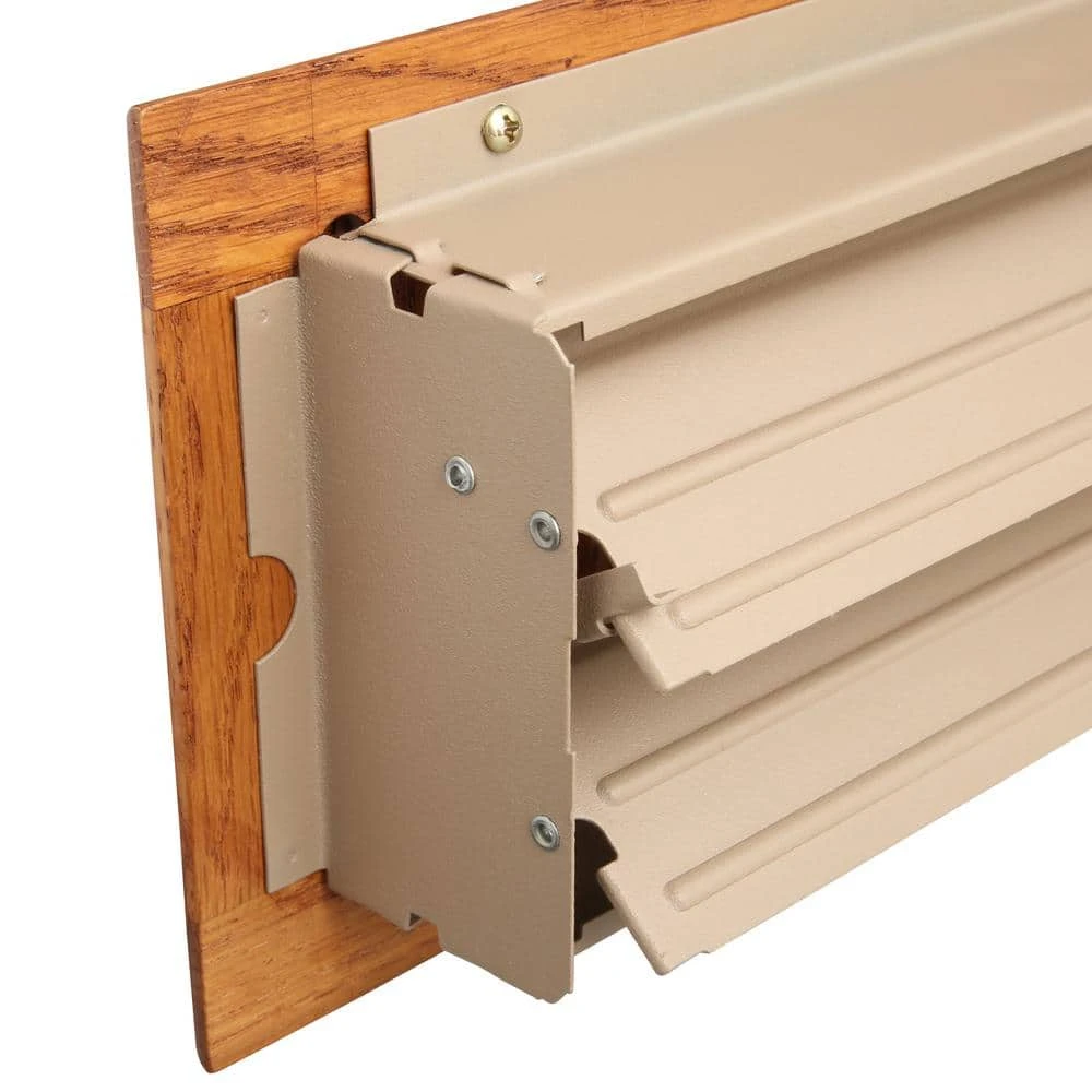 Oak Wood 4 In. X 10 In. 2-Way Wooden Floor Register In Medium Finished 3 Oak Wood 4 In. X 10 In. 2-Way Wooden Floor Register In Medium Finished - Image 3