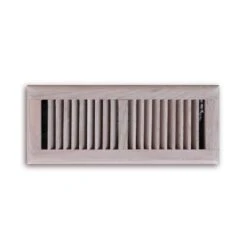 Oak Wood 4 In. X 12 In. 2-Way Wooden Floor Register In Unfinished
