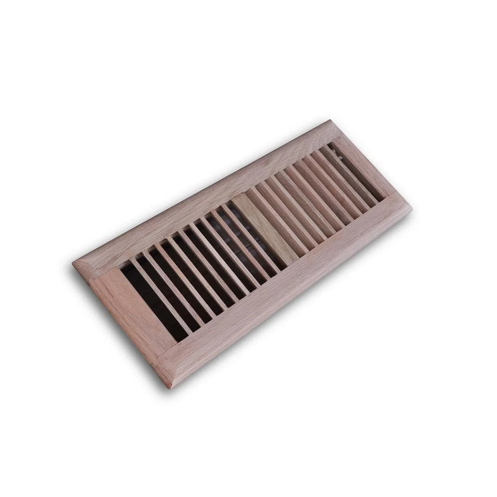 Oak Wood 4 In. X 12 In. 2-Way Wooden Floor Register In Unfinished 4 Oak Wood 4 In. X 12 In. 2-Way Wooden Floor Register In Unfinished - Image 4