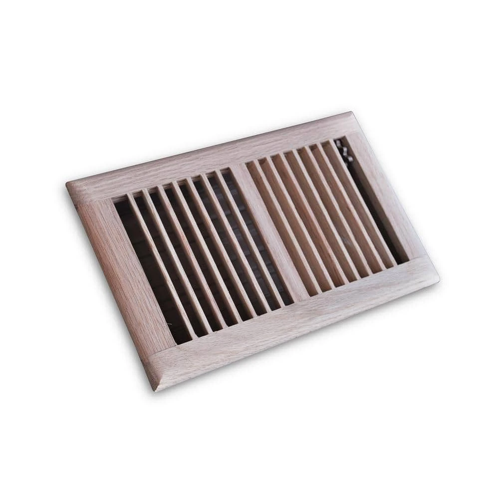Oak Wood 6 In. X 10 In. 2-Way Wooden Floor Register In Unfinished 3 Oak Wood 6 In. X 10 In. 2-Way Wooden Floor Register In Unfinished - Image 3