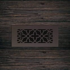 Scroll Series 6 In. X 12 In. Aluminum Grille, Oil Rubbed Bronze With Mounting Holes -Fire Place Store browns tans reggio registers registers grilles 814 arbh 1d 1000