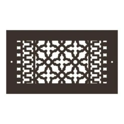 Scroll Series 6 In. X 12 In. Aluminum Grille, Oil Rubbed Bronze With Mounting Holes
