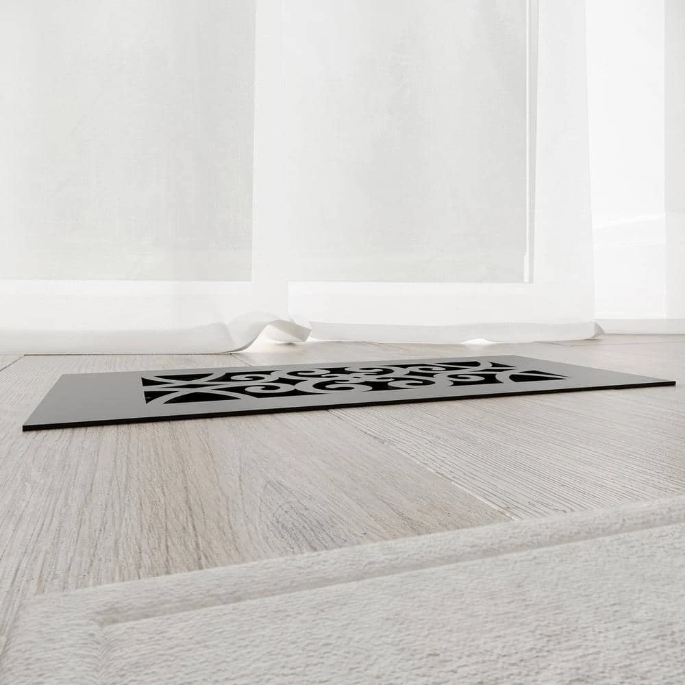 Low Profile 10 In. X 4 In. Steel Floor Register In Oil Rubbed Bronze Curvilinear Pattern (1-Pack) 5 Low Profile 10 In. X 4 In. Steel Floor Register In Oil Rubbed Bronze Curvilinear Pattern (1-Pack) - Image 5