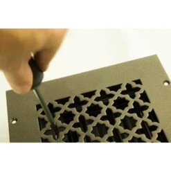 Castle 10 In. X 10 In. Oil Rubbed Bronze/Powder Coat, Wall Or Ceiling Supply Vent, With Mounting Holes -Fire Place Store browns tans steelcrest registers grilles tca10x10sorbh fa 1000