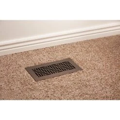 Herringbone 10 In. X 4 In. Oil Rubbed Bronze/Powder Coat, Floor Wall Or Ceiling Supply Vent, Without Mounting Holes -Fire Place Store browns tans steelcrest registers grilles the10x4sorbn 76 1000