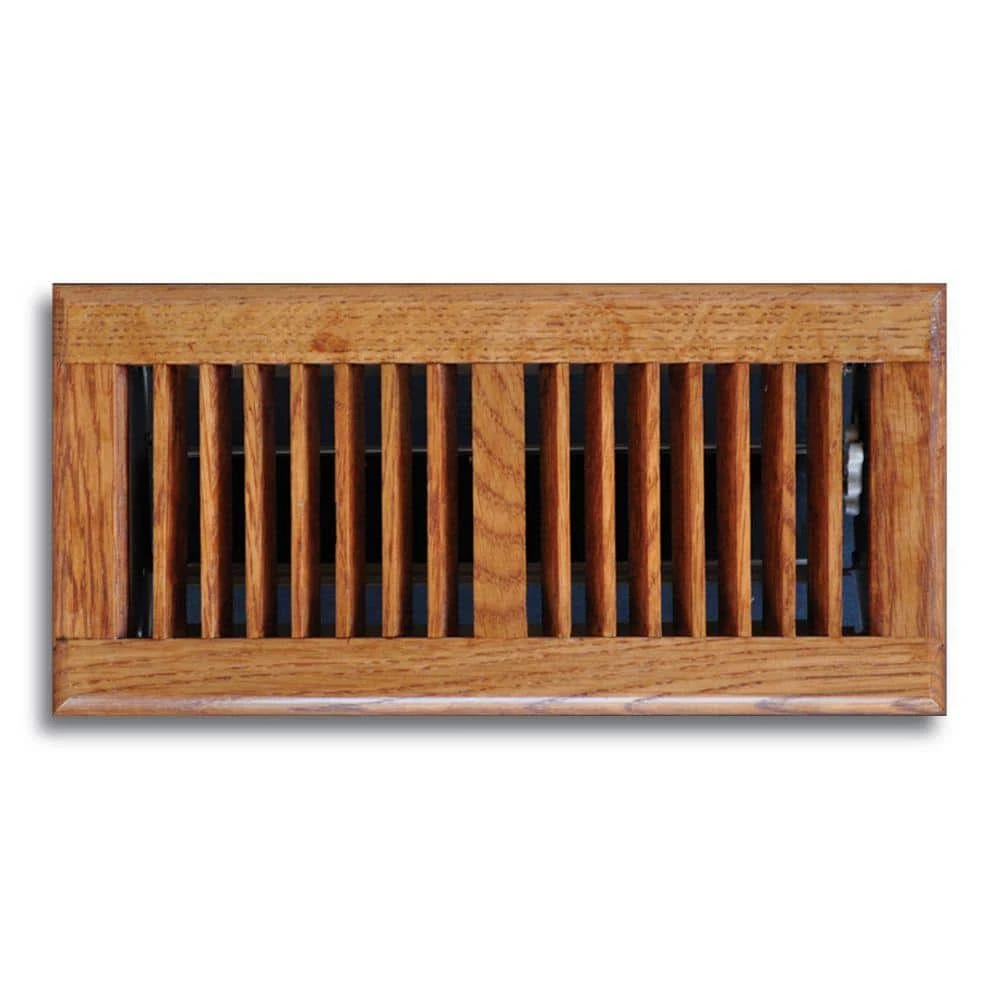 6 In. X 12 In. Oak Floor Diffuser 1 6 In. X 12 In. Oak Floor Diffuser