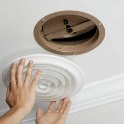 12 In. Steel Round Air Diffuser Damper -Fire Place Store browns tans truaire registers grilles 801x12 fa 1000