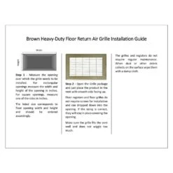 12 In. Wide X 06 In. High Rectangular Floor Return Air Grille Of Steel For Duct Opening 12 In. W X 06 In. H 7 12 In. Wide X 06 In. High Rectangular Floor Return Air Grille Of Steel For Duct Opening 12 In. W X 06 In. H -Fire Place Store browns tans venti air registers grilles hfr1206 4f 1000