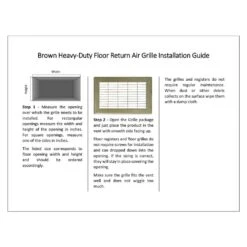 12 In. Wide X 12 In High Rectangular Floor Return Air Grille Of Steel For Duct Opening 12 In. W X 12 In H -Fire Place Store browns tans venti air registers grilles hfr1212 4f 1000