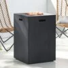 19.5 In. Brushed Black Square Propane Outdoor Fire Pit