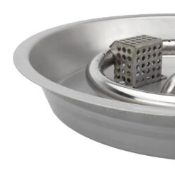 12" Round CSA Certified Fire Pit Burner Kit, Stainless Steel, Propane, Electronic Ignition -Fire Place Store brushed stainless steel celestial fire glass fire pit covers and accessories csa 13r 4f 1000